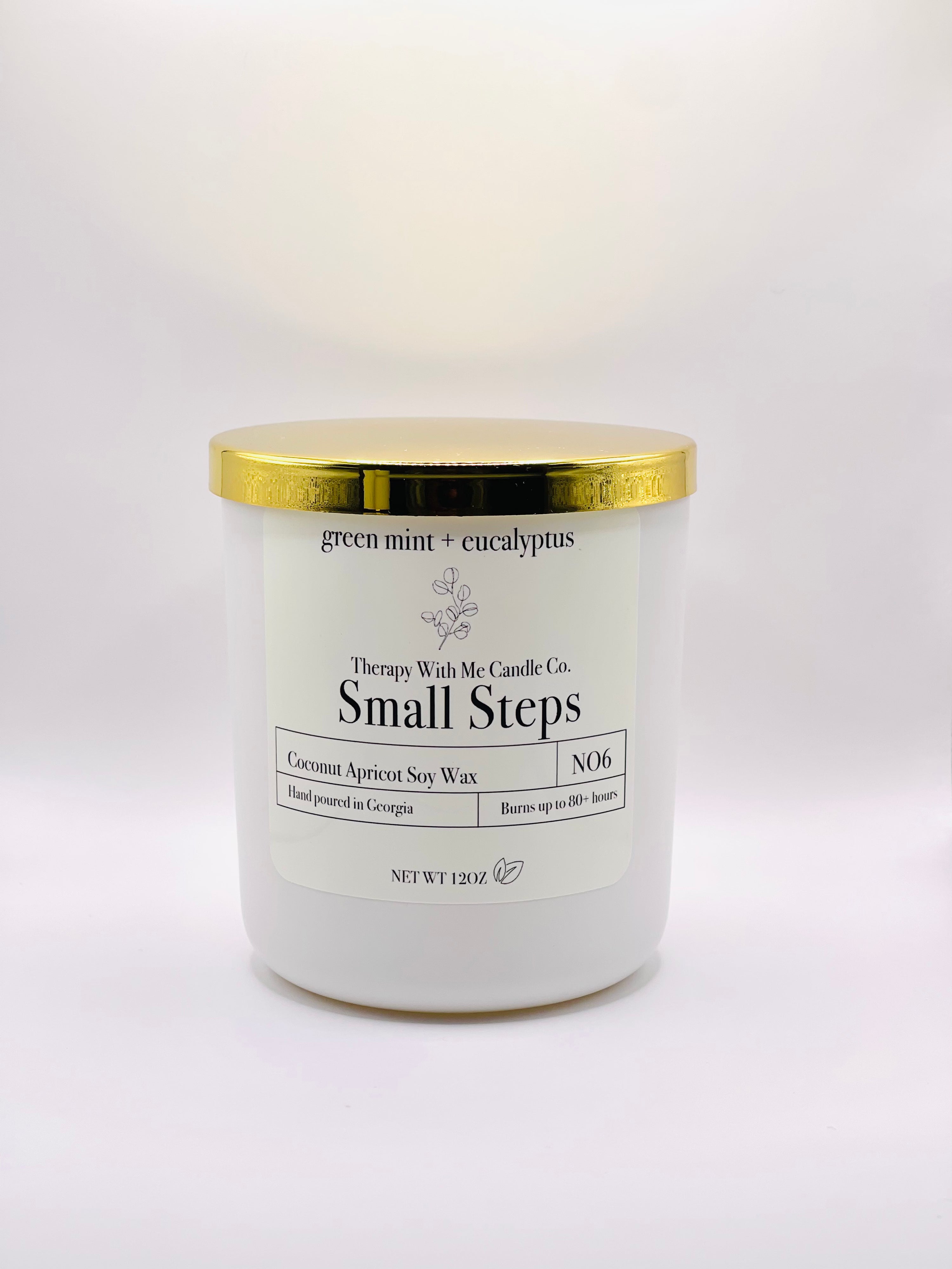 Green Mint + Eucalyptus Scented Candle - Large 12 oz