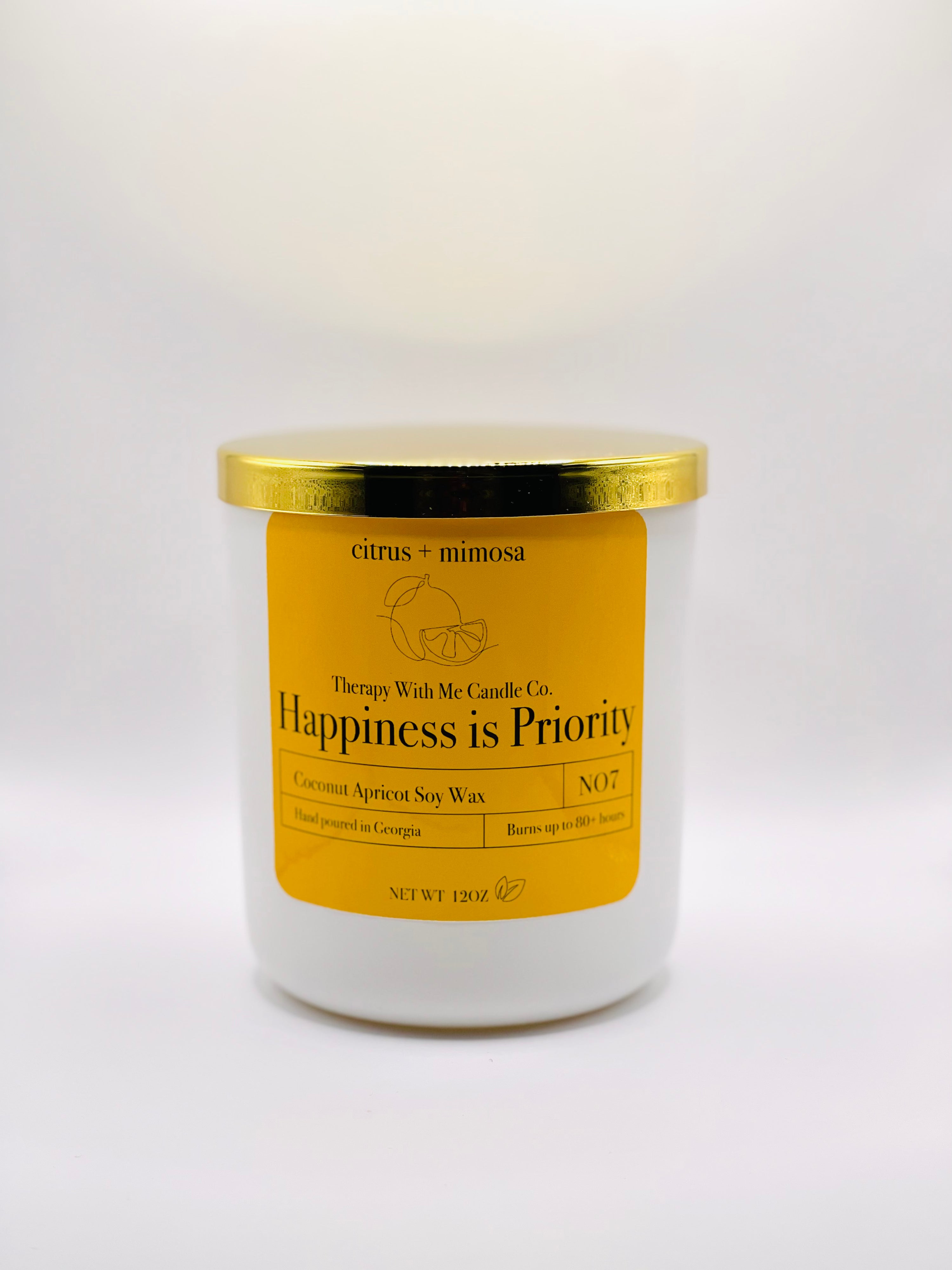 Citrus + Mimosa Scented Candle - Large 12 oz