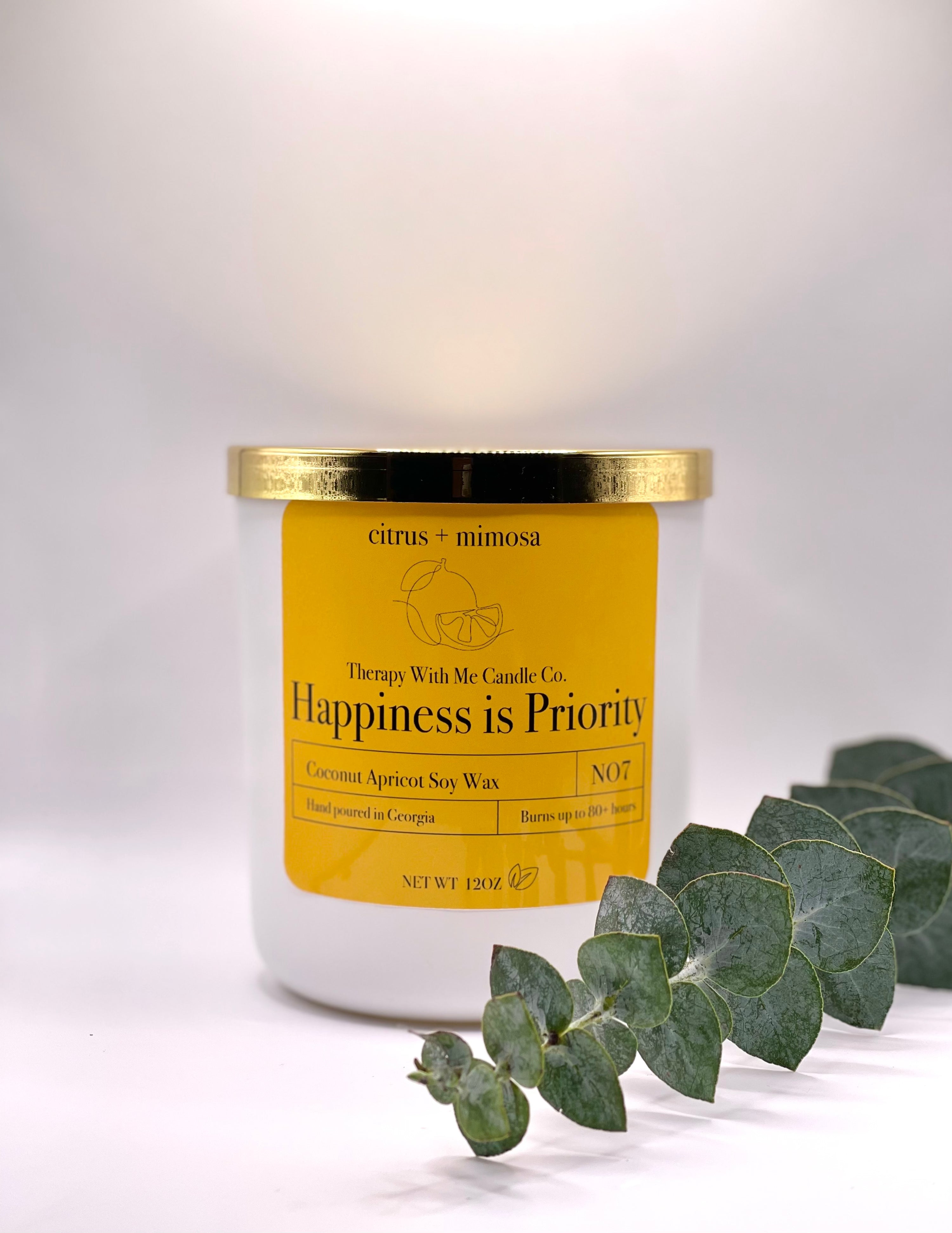 Citrus + Mimosa Scented Candle - Large 12 oz