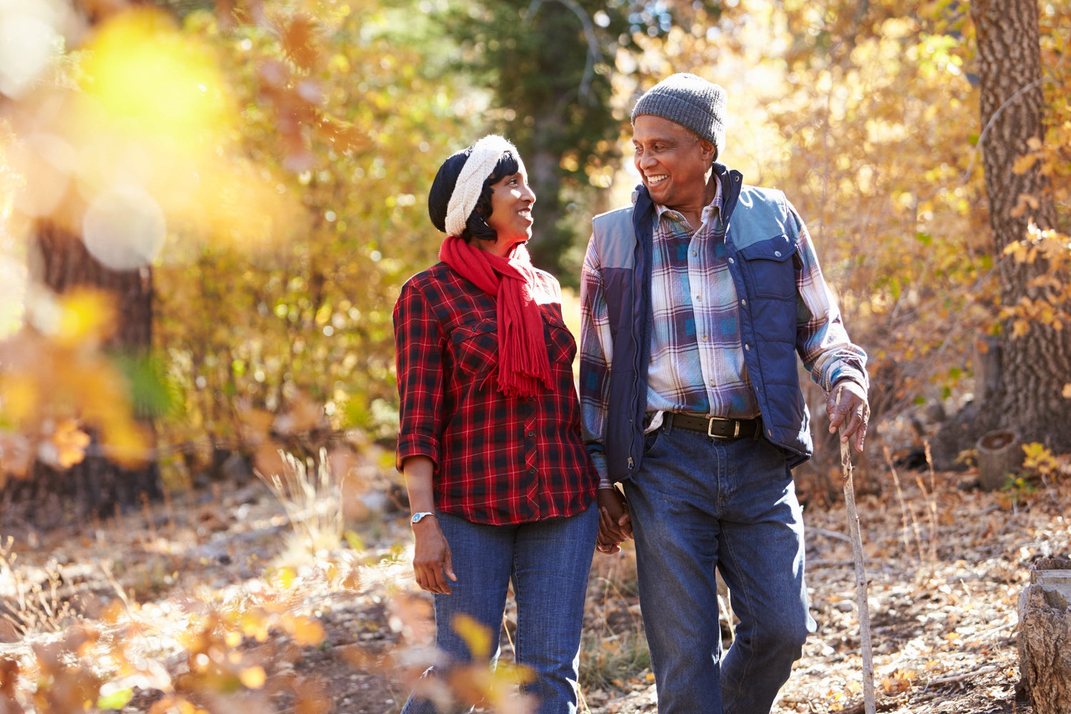 Couple walking on the Suwanee Greenway Trail at Suwanee Creek Park