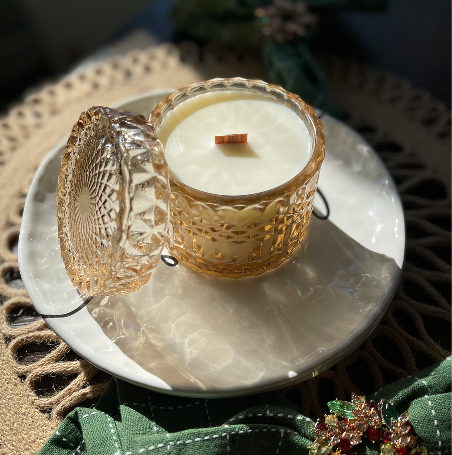 Luxury Glass Candles 7 oz - Ivory