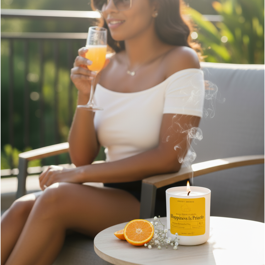 Citrus + Mimosa Scented Candle - Large 12 oz