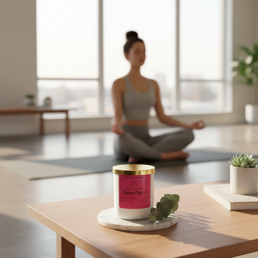 Grapefruit + Champagne Scented Candle - Large 12 oz