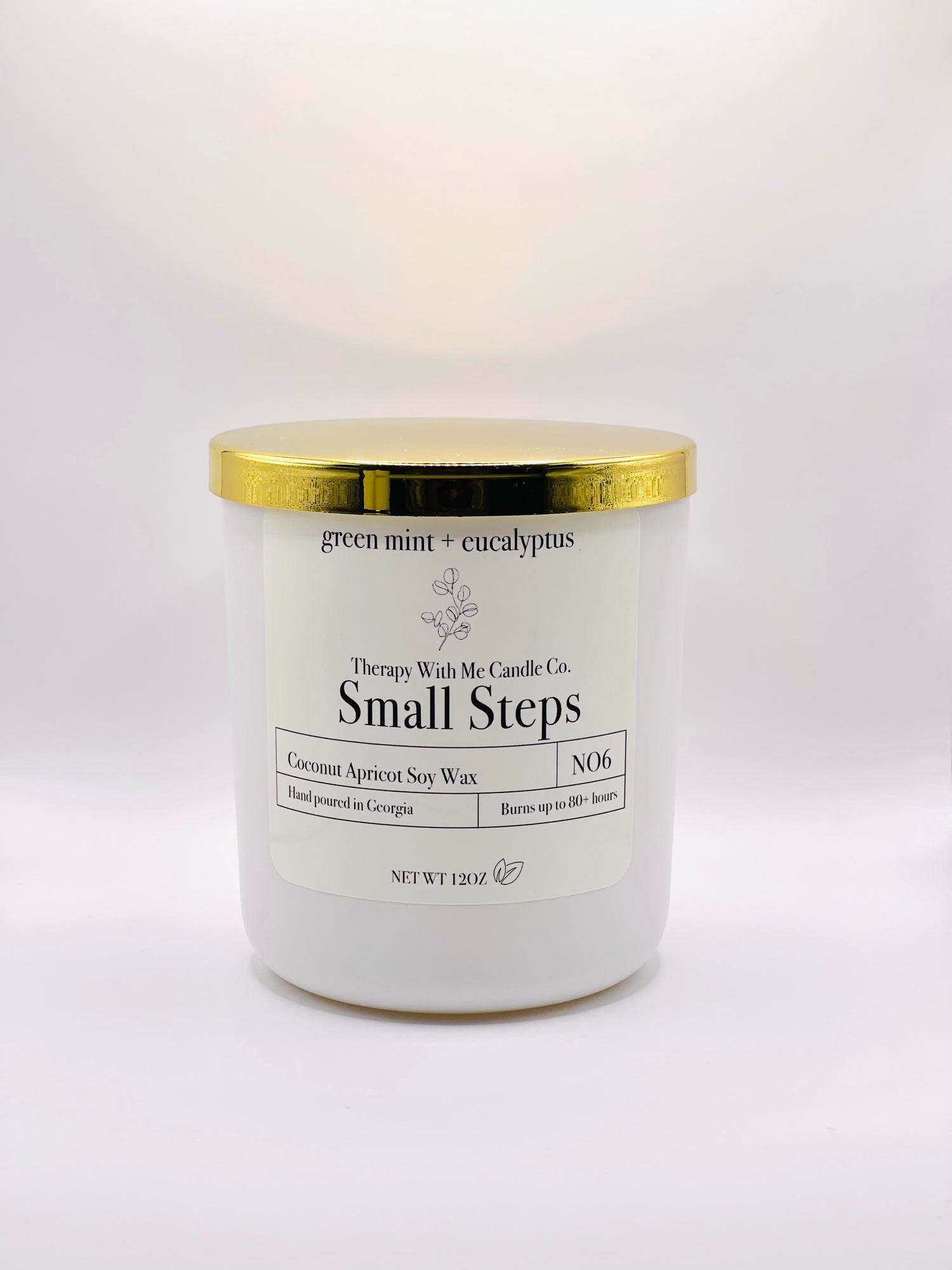Green Mint + Eucalyptus Scented Candle - Large 12 oz
