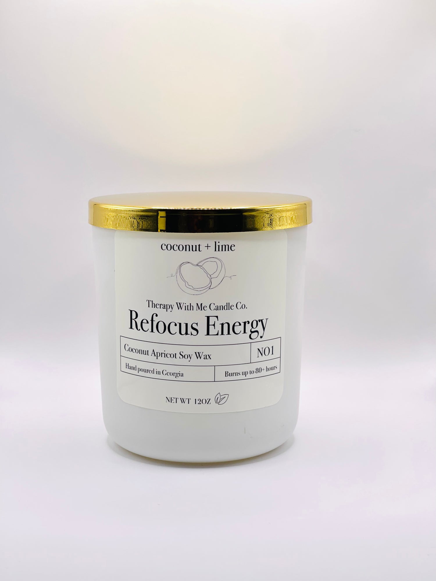 Coconut + Lime Scented Candle - Large 12 oz