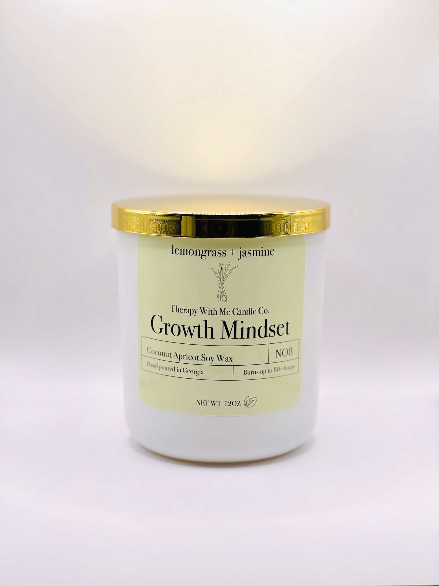 Lemongrass +Jasmine Scented Candle - Large 12 oz