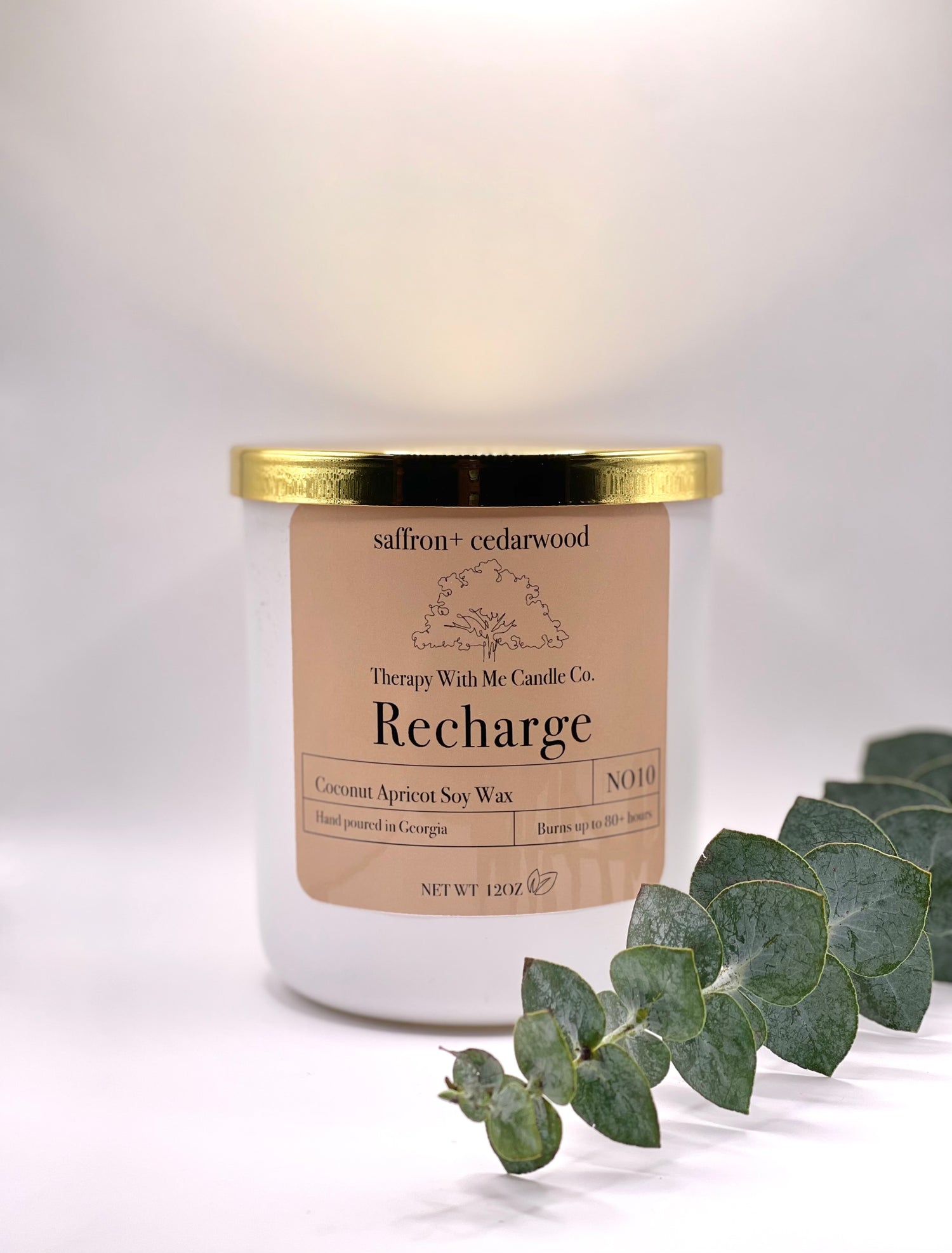 Saffron + Cedarwood Scented Candle - Large 12 oz