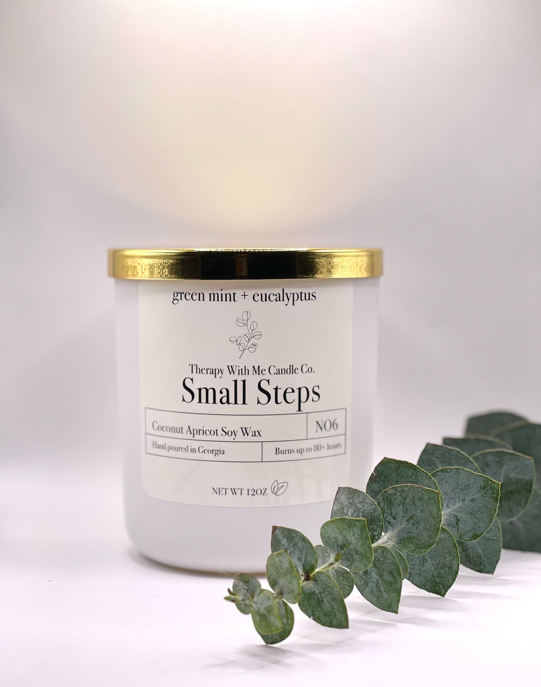 Green Mint + Eucalyptus Scented Candle - Large 12 oz