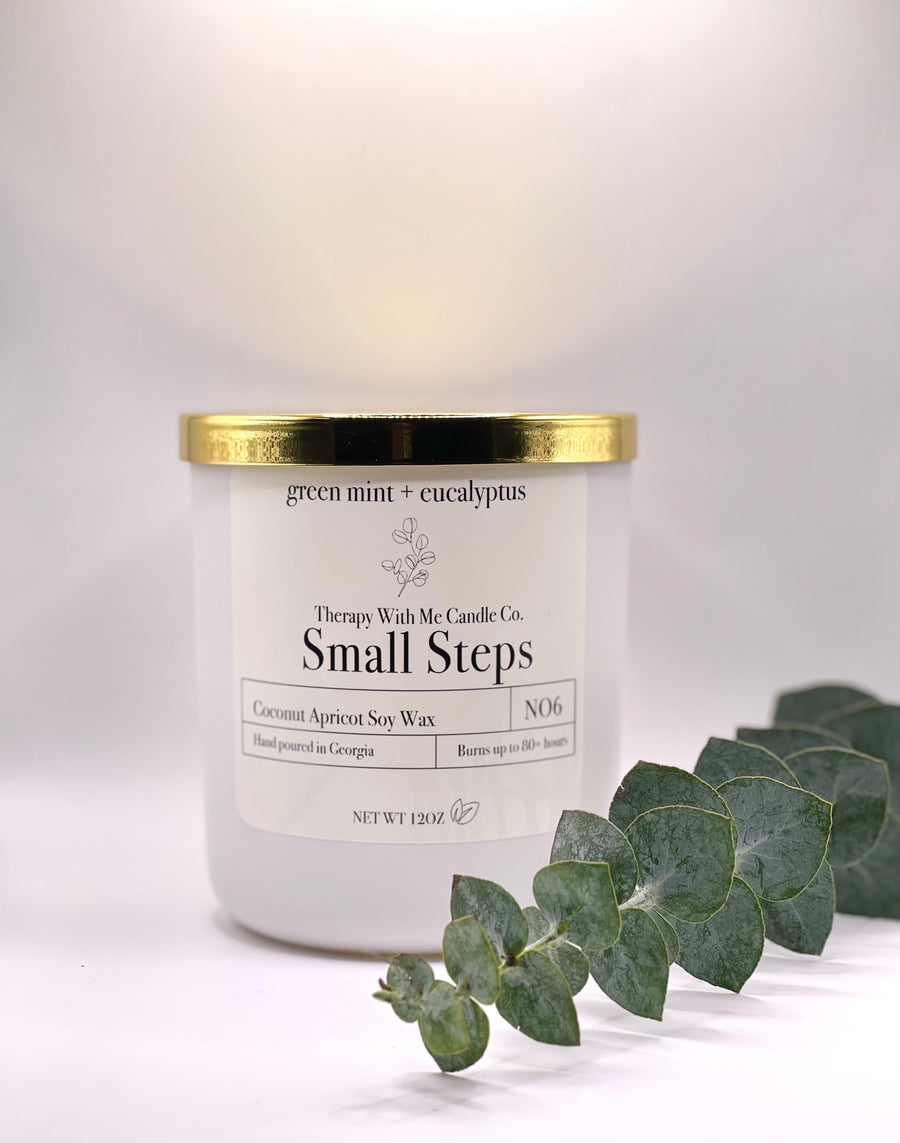 Green Mint + Eucalyptus Scented Candle - Large 12 oz