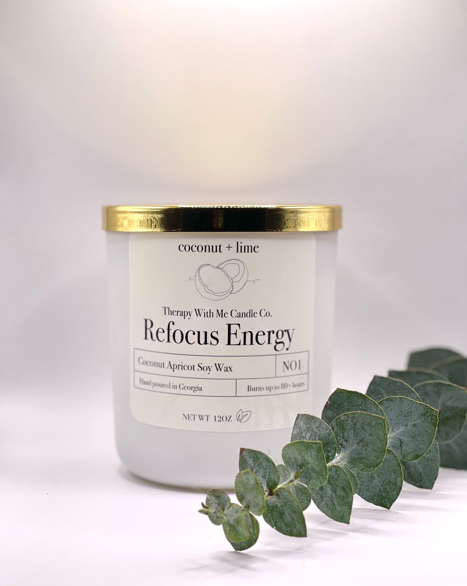 Coconut + Lime Scented Candle - Large 12 oz