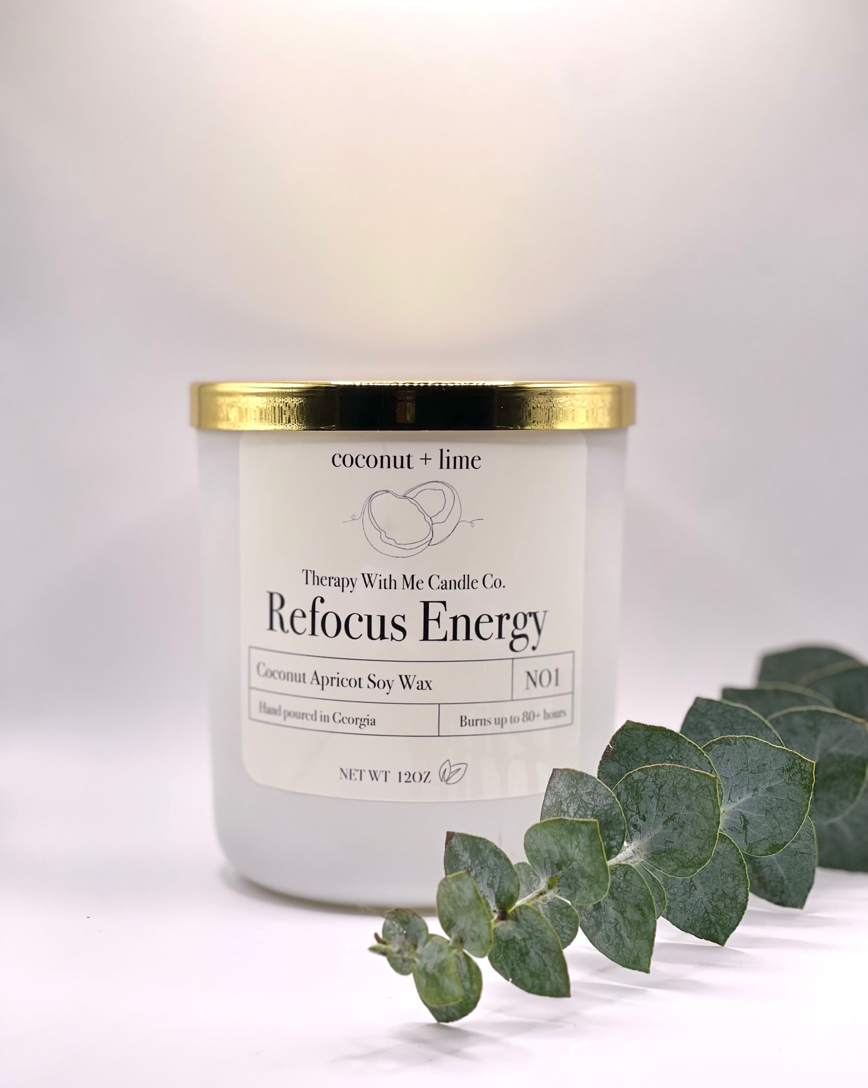 Coconut + Lime Scented Candle - Large 12 oz