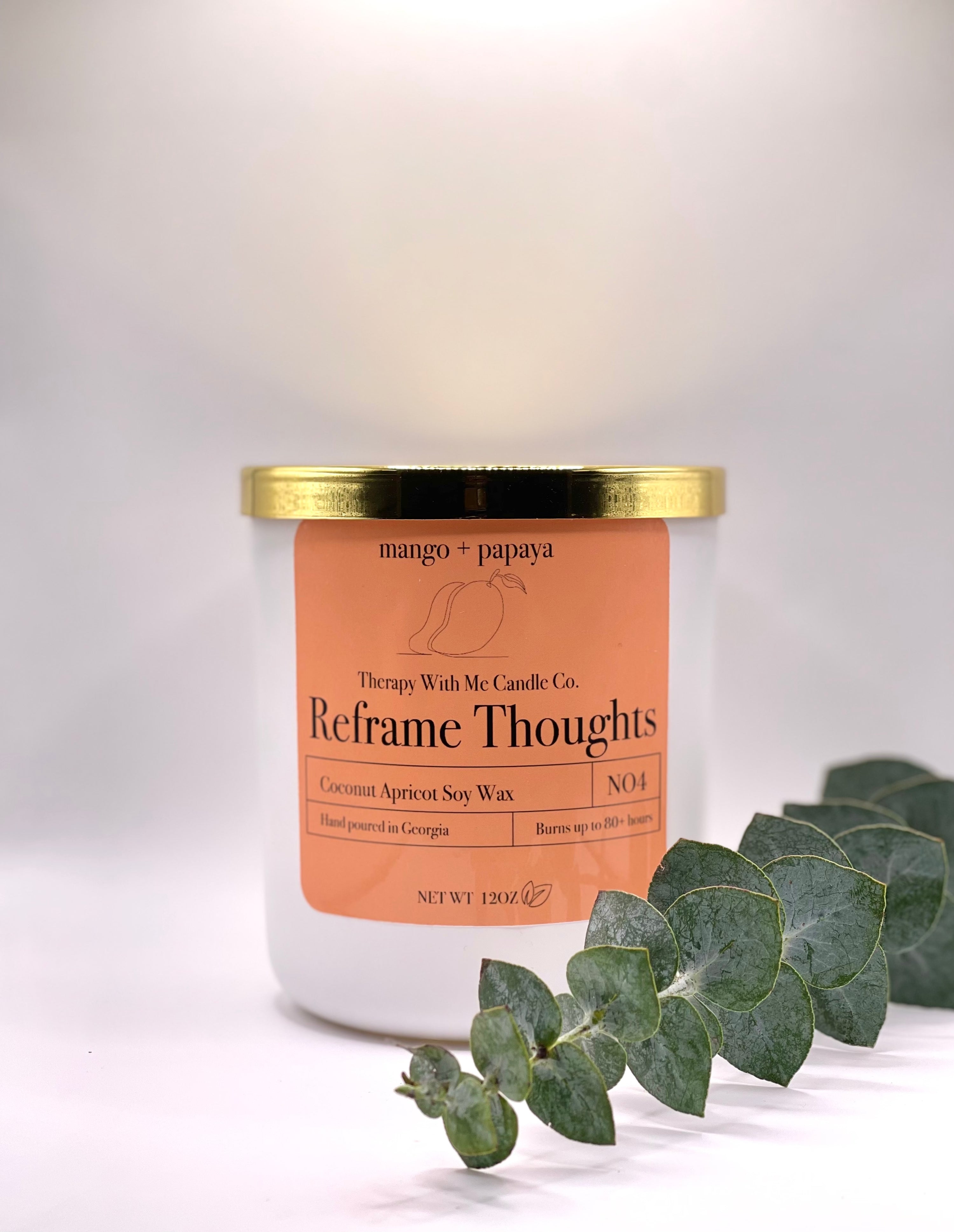 Mango + Papaya Scented Candle - Large 12 oz