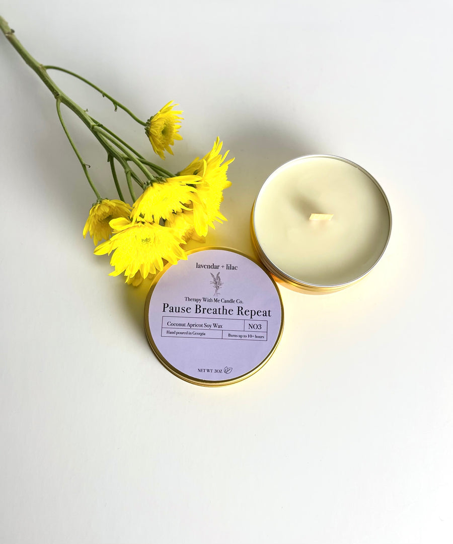 Lavender + Lilac Scented Candle - Small 3 oz