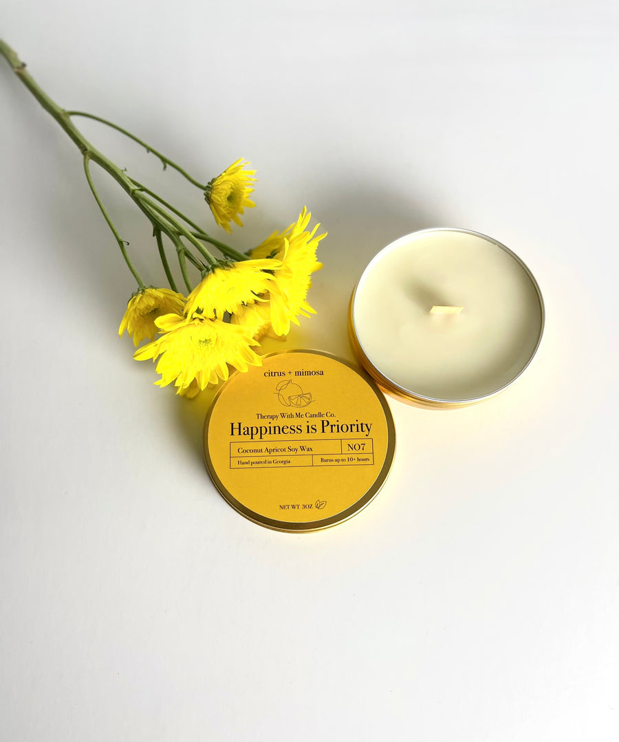 Citrus + Mimosa Scented Candle - Small 3 oz