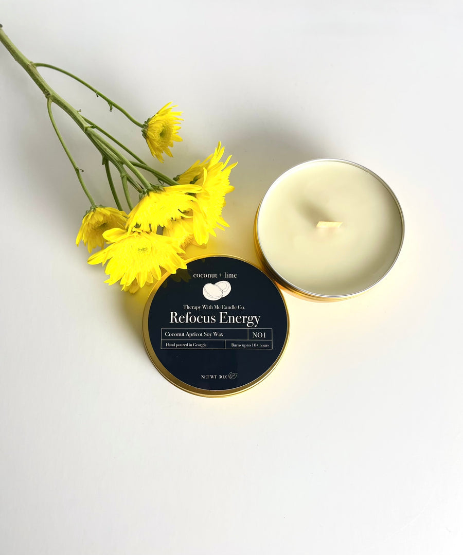 Coconut + Lime Scented Candle - Small 3 oz