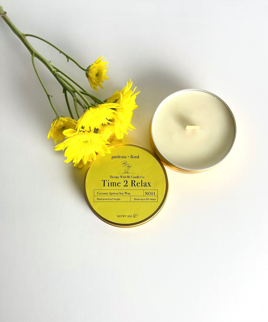 Gardenia + Floral Scented Candle - Small 3 oz