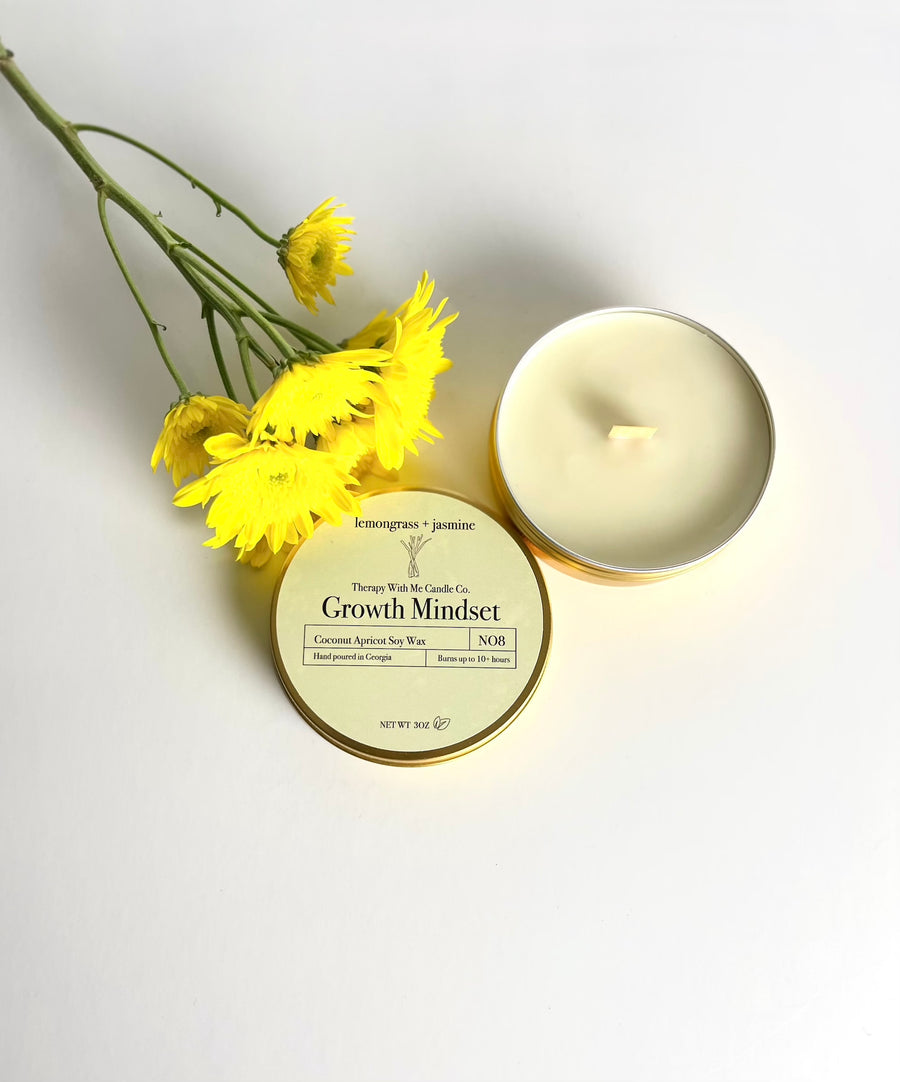 Lemongrass + Jasmine Scented Candle - Small 3 oz