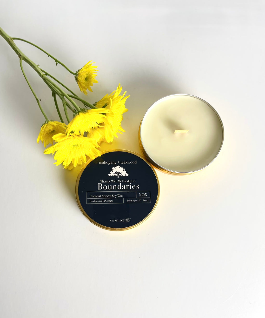 Mahogany + Teakwood Scented Candle - Small 3 oz