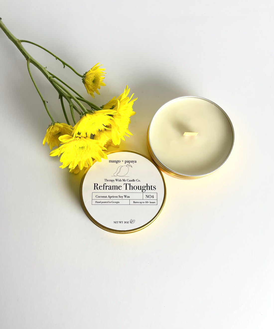 Mango + Papaya Scented Candle - Small 3 oz