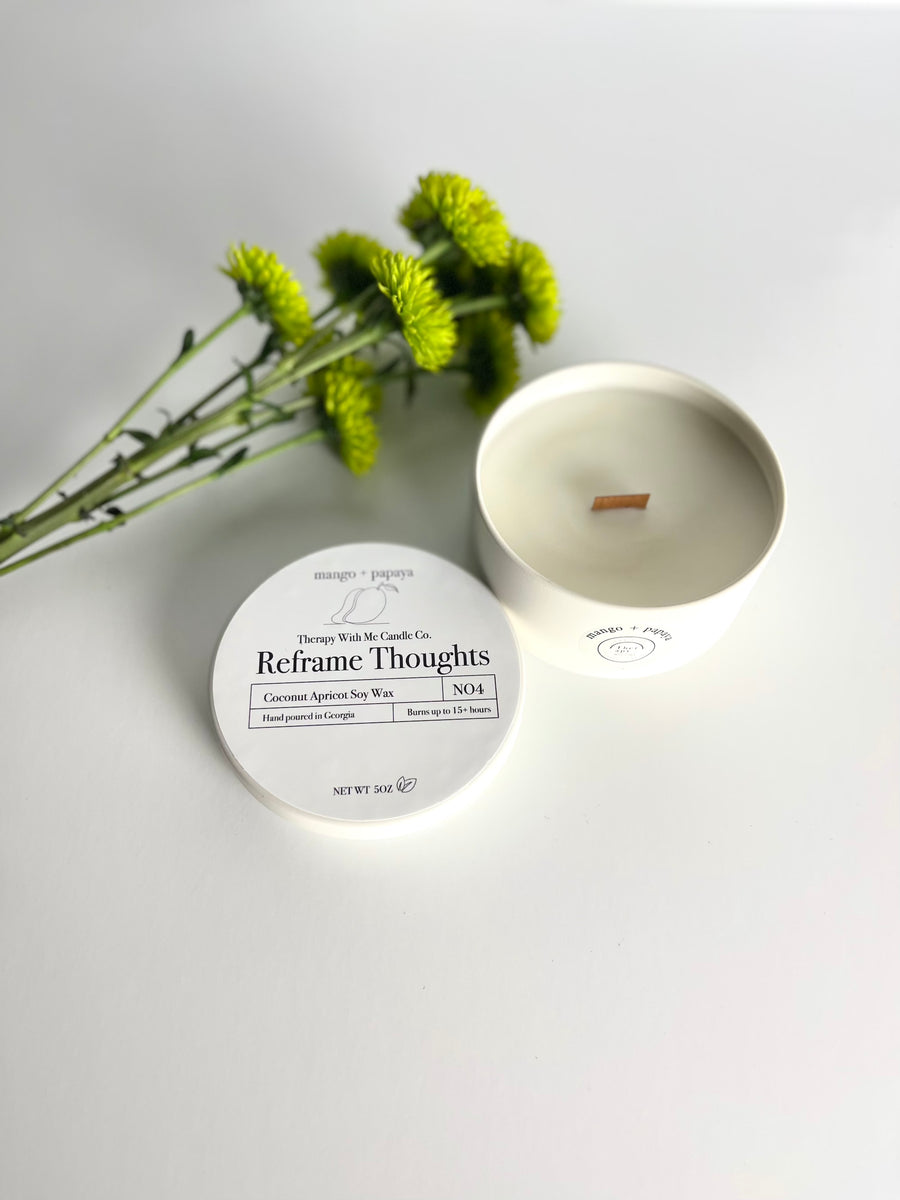 Crafted with care, our 5oz candle features a premium coconut and apricot soy wax blend for a clean, luxurious burn