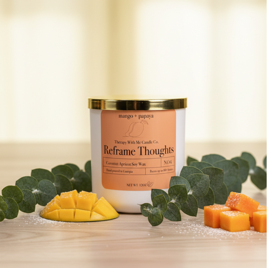 Mango + Papaya Scented Candle - Large 12 oz