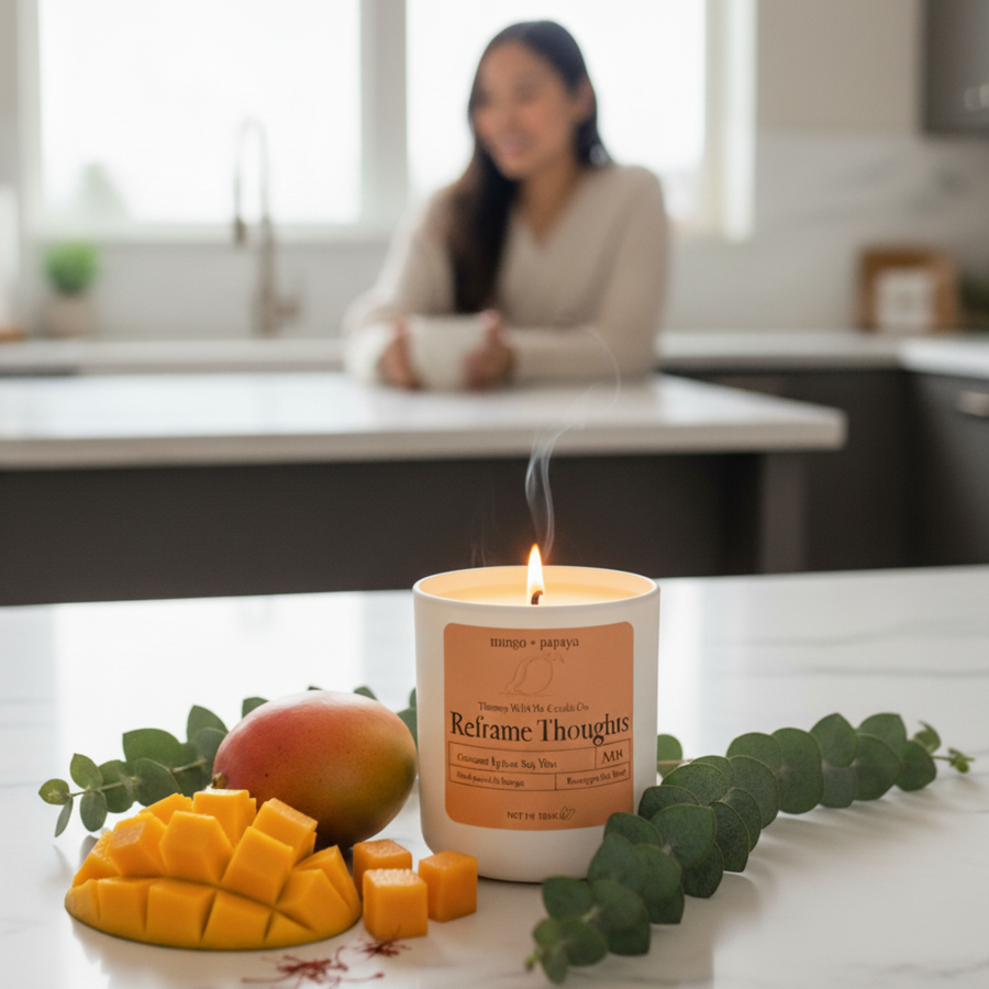 Mango + Papaya Scented Candle - Large 12 oz