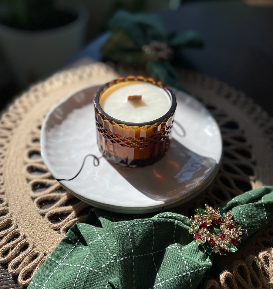 Luxury Glass Candles 7 oz - Chestnut