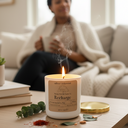 Saffron + Cedarwood Scented Candle - Large 12 oz
