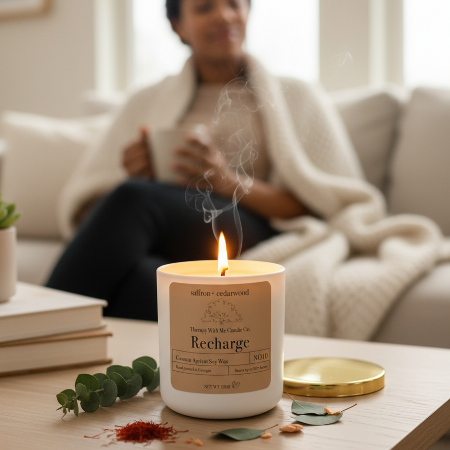 Saffron + Cedarwood Scented Candle - Large 12 oz