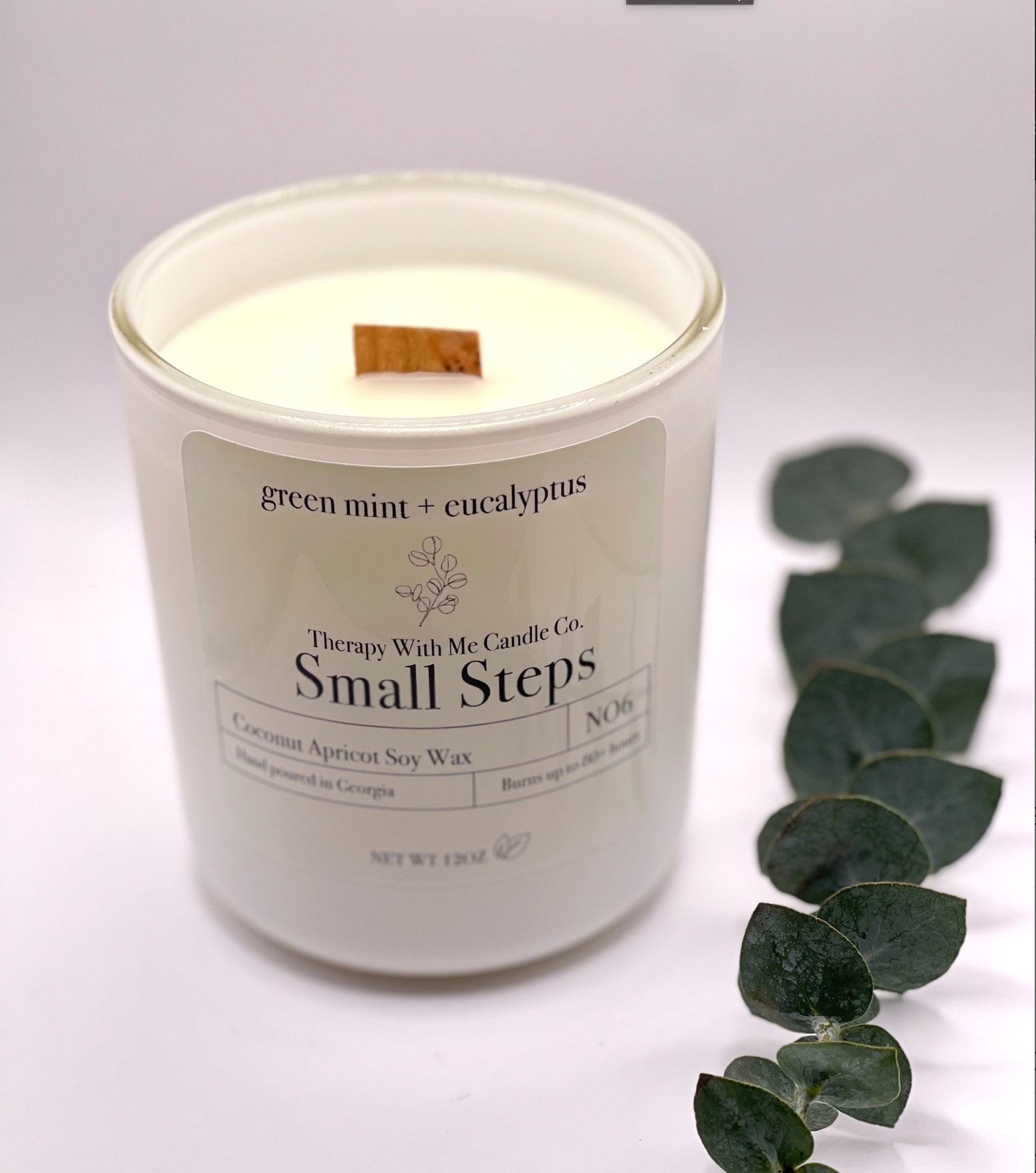 Green Mint + Eucalyptus Scented Candle - Large 12 oz