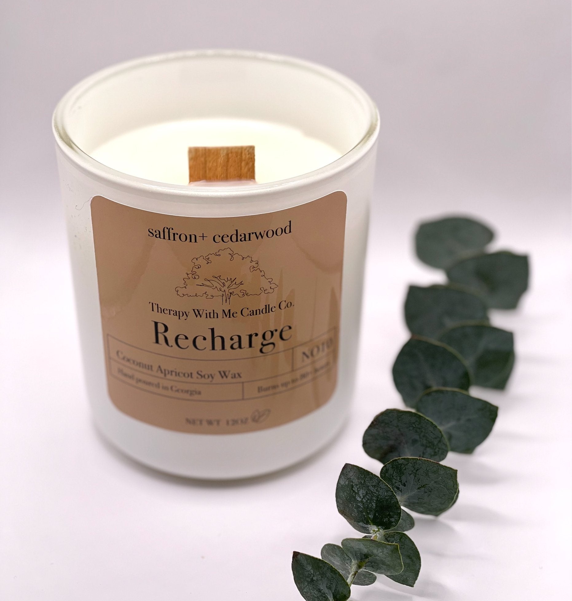 Saffron + Cedarwood Scented Candle - Large 12 oz