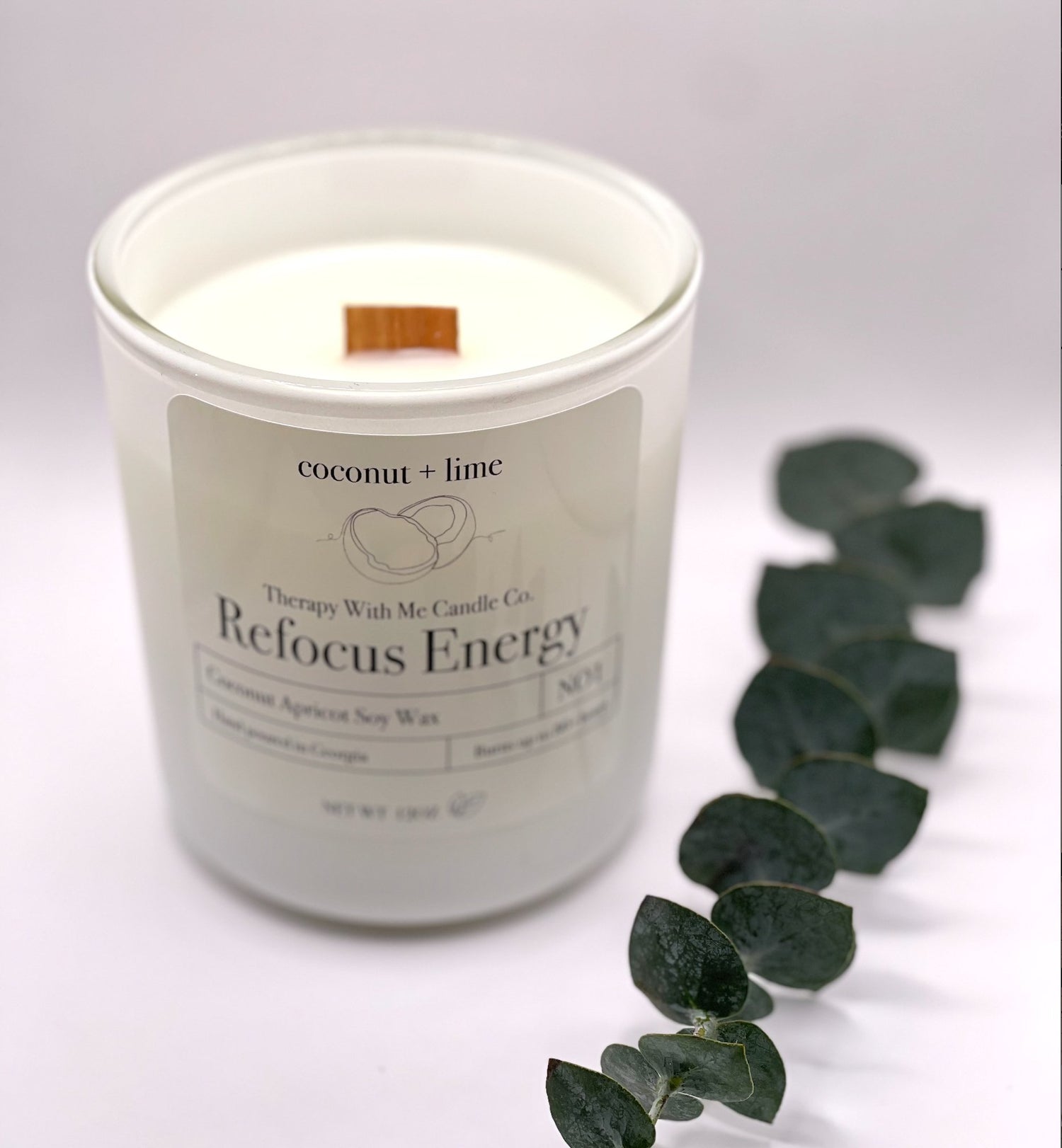 Coconut + Lime Scented Candle - Large 12 oz